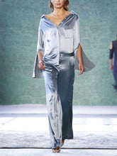 Load image into Gallery viewer, Ice Silk Long-Sleeved Catwalk Loose Women's Suit
