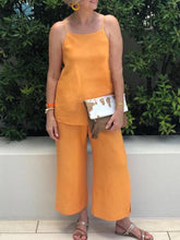 Load image into Gallery viewer, Ice Silk Roun Sleeveless Comfortable Loose Women's Suit
