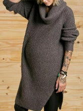 Load image into Gallery viewer, Fall/Winter High-Neck Solid Color Thick Sweater For Pregnant Women
