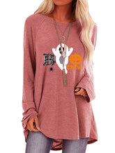 Load image into Gallery viewer, Halloween Personality Printed Loose Long-sleeved T-shirt Top
