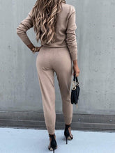 Load image into Gallery viewer, Fashion Zipper Cardigan Elastic Pants Suit
