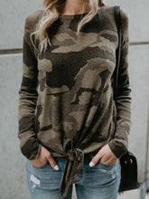 Load image into Gallery viewer, Pure Color Camouflage Casual Ladies Top
