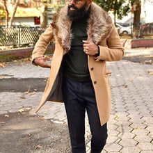 Load image into Gallery viewer, Fur Mid-Length Collar Men's Coats
