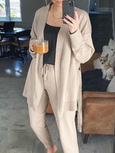Load image into Gallery viewer, Casual and Comfortable Cardigan and Elastic Pants Suit

