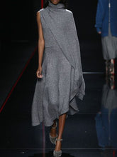 Load image into Gallery viewer, Heap Pile Collar Cloak Fashion Party Dress
