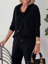 Load image into Gallery viewer, Casual Drawstring Top and Casual Pants Ladies Suit
