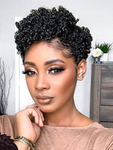 Load image into Gallery viewer, Black Small Curly Fashion Wig
