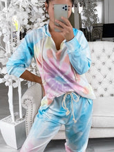 Load image into Gallery viewer, Fashion Long-sleeved Tie Dye Print DesignTop and Trousers Women's Suit
