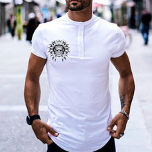 Load image into Gallery viewer, Button Cotton Short Sleeve Summer Men's Tops
