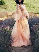 Load image into Gallery viewer, Maternity Sexy Tulle Photography Long Dress
