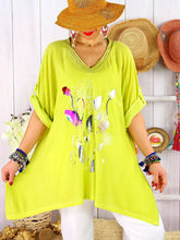 Load image into Gallery viewer, Fashion V-Neck Flower Print Women's Top
