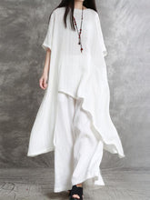 Load image into Gallery viewer, Fashion Loose Solid Color Cotton and Linen Suit
