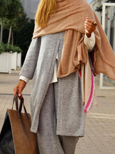 Load image into Gallery viewer, Fashion Split Top and Wide Leg Pants Suit
