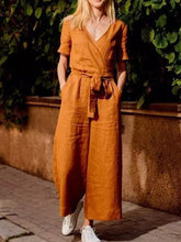 Load image into Gallery viewer, Cotton And Linen Short Solid Color Slim Fit Women's Suit
