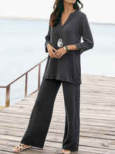 Load image into Gallery viewer, Deep V Cotton And Linen Long Sleeves Women's Suits

