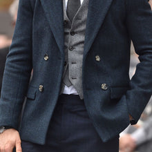 Load image into Gallery viewer, Fashionable Men's Lapel Two-breasted Woolen Suit
