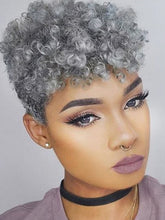 Load image into Gallery viewer, Grey Curly High Temperature Wire Wig
