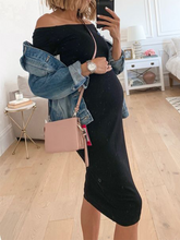 Load image into Gallery viewer, High Elastic Fashion All-Match Maternity Dress

