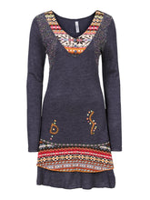 Load image into Gallery viewer, Casual Color Matching Bohemia Casual Dress
