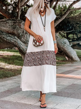 Load image into Gallery viewer, Leopard Print Embellished Short Sleeve Dress
