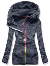 Load image into Gallery viewer, Colorful Zipper Sweatshirt Women's Coats
