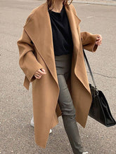 Load image into Gallery viewer, Casual Fashion Soft Ladies Lapel Long Coat
