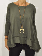 Load image into Gallery viewer, Fashion Old Frayed Casual Long-sleeved Top
