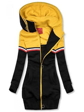 Load image into Gallery viewer, Colorblock Mid-Length Sweatshirt Women's Coats
