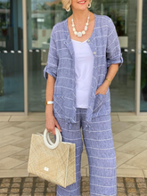 Load image into Gallery viewer, Casual Women's Suit With Horizontal Stripes
