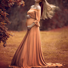 Load image into Gallery viewer, Fashion One Shoulder Sleeve Maternity Dress
