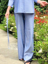 Load image into Gallery viewer, Casual Loose Ladies V-neck Top and Wide-leg Pants Suit
