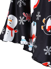 Load image into Gallery viewer, Christmas Snowman Elk Print Women's Top
