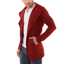 Load image into Gallery viewer, Cotton Red Hooded Men's Cardigans
