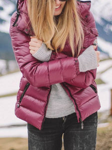 Autumn and Winter Fashion Ladies Hooded Warm Jacket