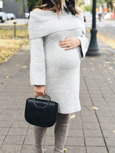 Load image into Gallery viewer, Autumn and Winter Thickened Warm Long-sleeved Dress for Pregnant Women
