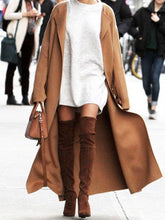 Load image into Gallery viewer, Camel Woolen Long Sleeve Women's Coats

