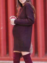 Load image into Gallery viewer, Fashion Casual Comfortable Knitted Solid Color Dress For Pregnant Women
