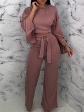 Load image into Gallery viewer, Casual Fashion Round Neck Top and Trousers Ladies Suit
