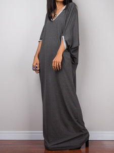 Bat Sleeve Loose Long Casual Dress