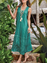 Load image into Gallery viewer, Cotton Sleeveless Holiday Women's Casual Dress
