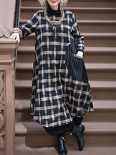 Load image into Gallery viewer, Colorblock Check Print Pocket Women's Dress
