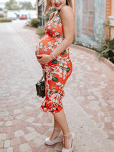 Load image into Gallery viewer, Floral Fish Tail Slim Festival Maternity Dress
