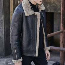 Load image into Gallery viewer, Men's Fashion Retro Casual Plus Velvet Lapel Warm Jacket
