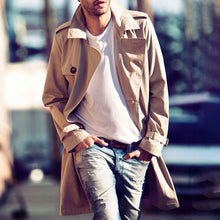 Load image into Gallery viewer, Fashion Men's Mid-length Lapel Coat
