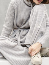 Load image into Gallery viewer, Comfortable Soft Drawstring Long Sleeve Blouse and Pantsuit
