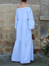 Load image into Gallery viewer, Bohemian Off-Shoulder Ruffled Wide-Sleeved Dress
