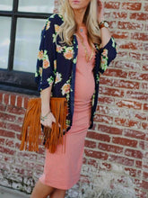 Load image into Gallery viewer, Fashion Slim Short-Sleeved Solid Color Dress For Pregnant Women

