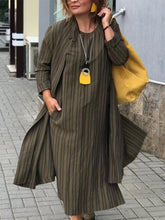 Load image into Gallery viewer, Casual Fashion Striped Ladies Two-piece Suit
