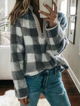 Load image into Gallery viewer, Comfy and Stylish Long Sleeve Zipper Tops for Women
