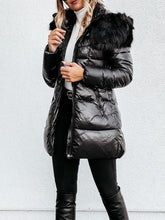 Load image into Gallery viewer, Fur Collar Waist Cotton Jersey
